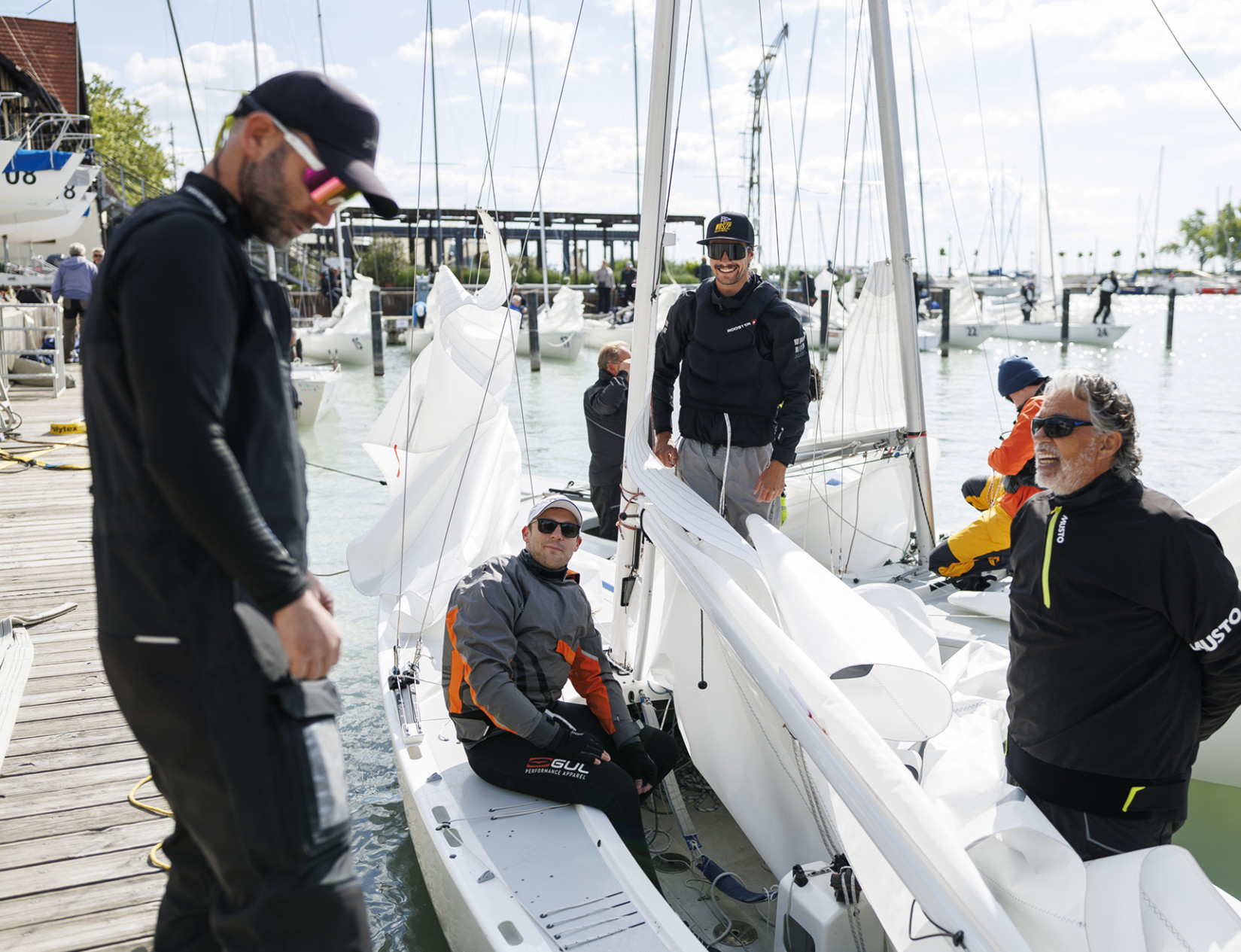Nick Schuler as crew member during an offshore regatta